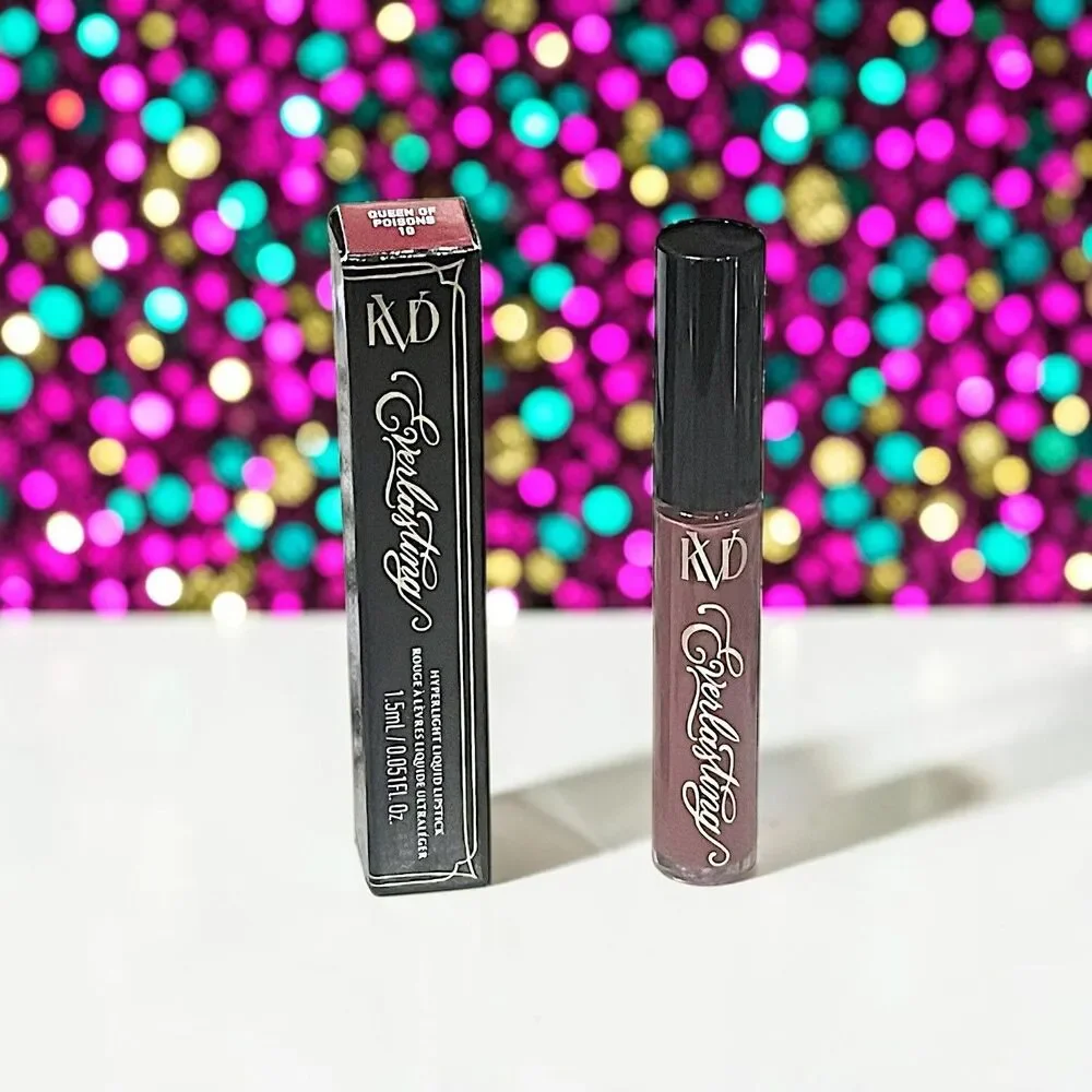 KVD Everlasting Hyperlight Liquid Lipstick in QUEEN OF POISONS NIB 0.051 fl Oz